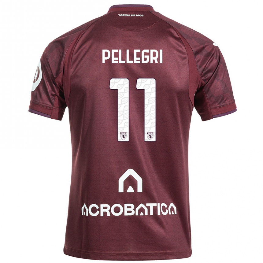 Niño Fútbol Camiseta Pietro Pellegri #11 Granate Blanco 1ª Equipación 2024/25 Argentina