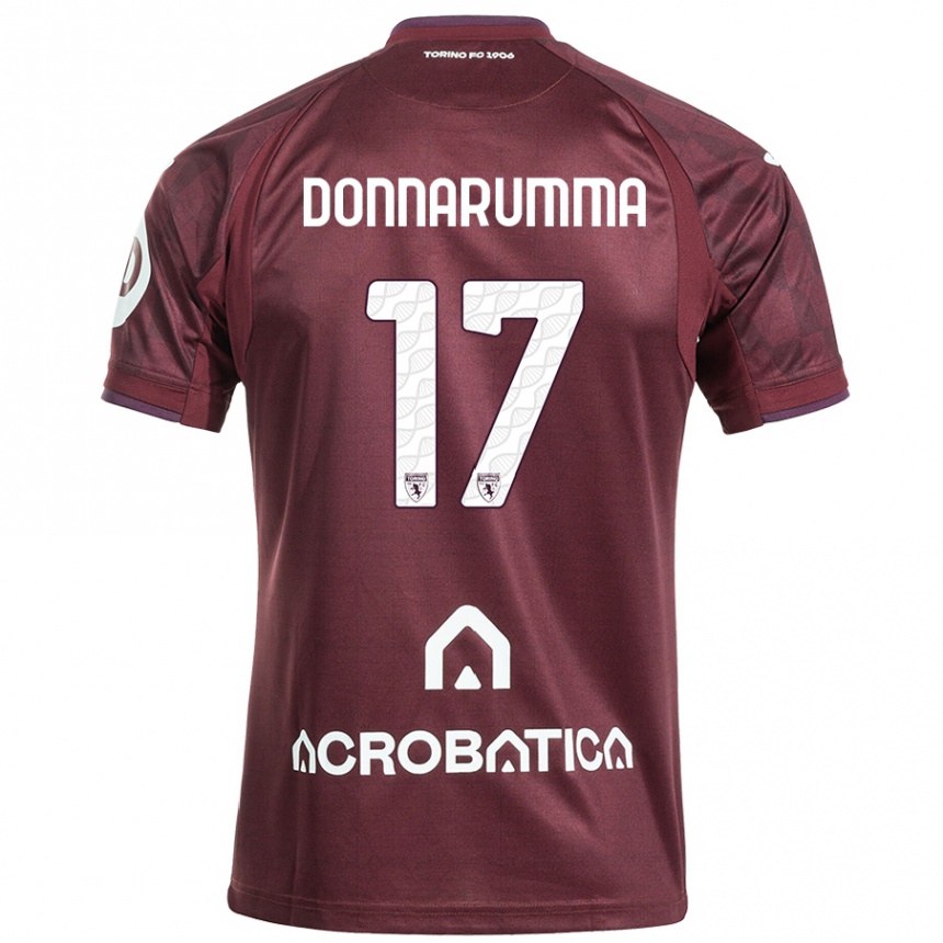 Niño Fútbol Camiseta Antonio Donnarumma #17 Granate Blanco 1ª Equipación 2024/25 Argentina