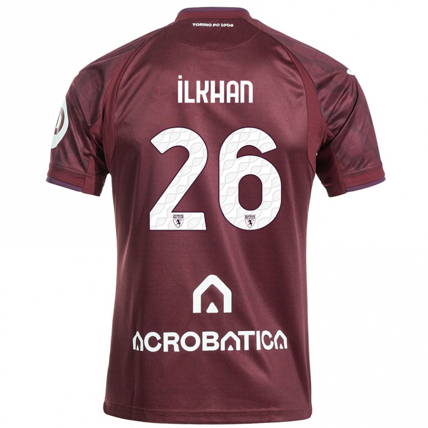 Niño Fútbol Camiseta Emirhan İlkhan #26 Granate Blanco 1ª Equipación 2024/25 Argentina