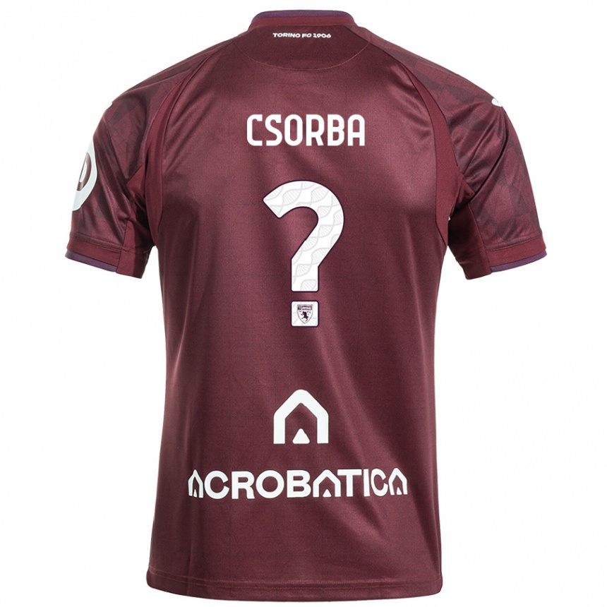 Niño Fútbol Camiseta Noel Csorba #0 Granate Blanco 1ª Equipación 2024/25 Argentina