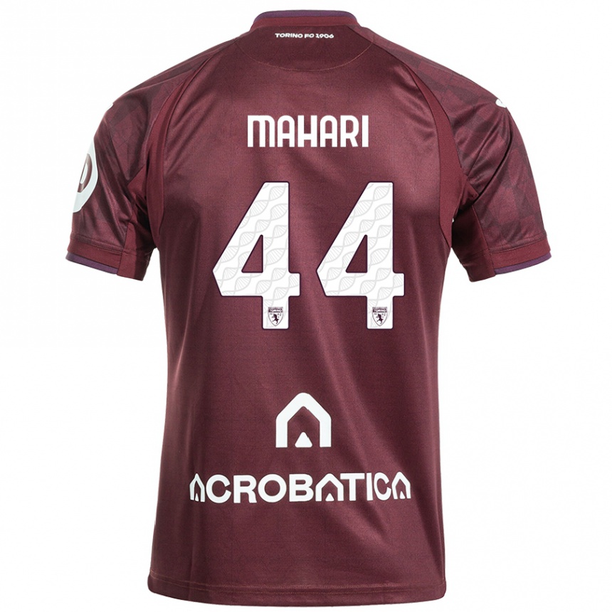 Niño Fútbol Camiseta Efdon Mahari #44 Granate Blanco 1ª Equipación 2024/25 Argentina