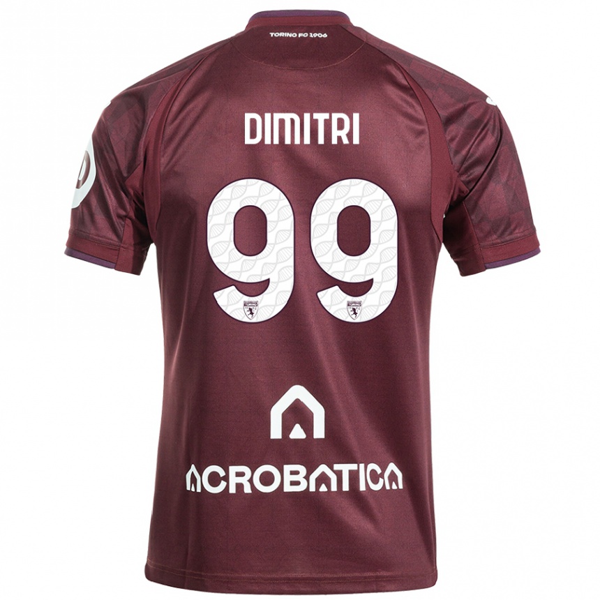 Niño Fútbol Camiseta Matteo Dimitri #99 Granate Blanco 1ª Equipación 2024/25 Argentina