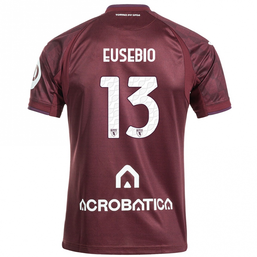 Niño Fútbol Camiseta Chiara Eusebio #13 Granate Blanco 1ª Equipación 2024/25 Argentina