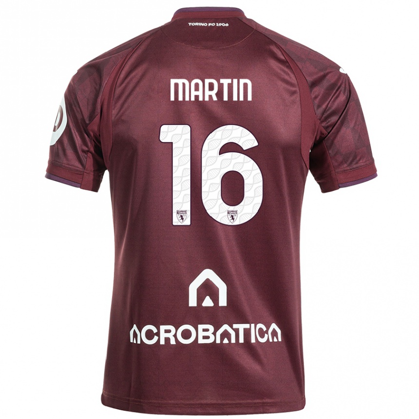 Niño Fútbol Camiseta Francesca Martin #16 Granate Blanco 1ª Equipación 2024/25 Argentina