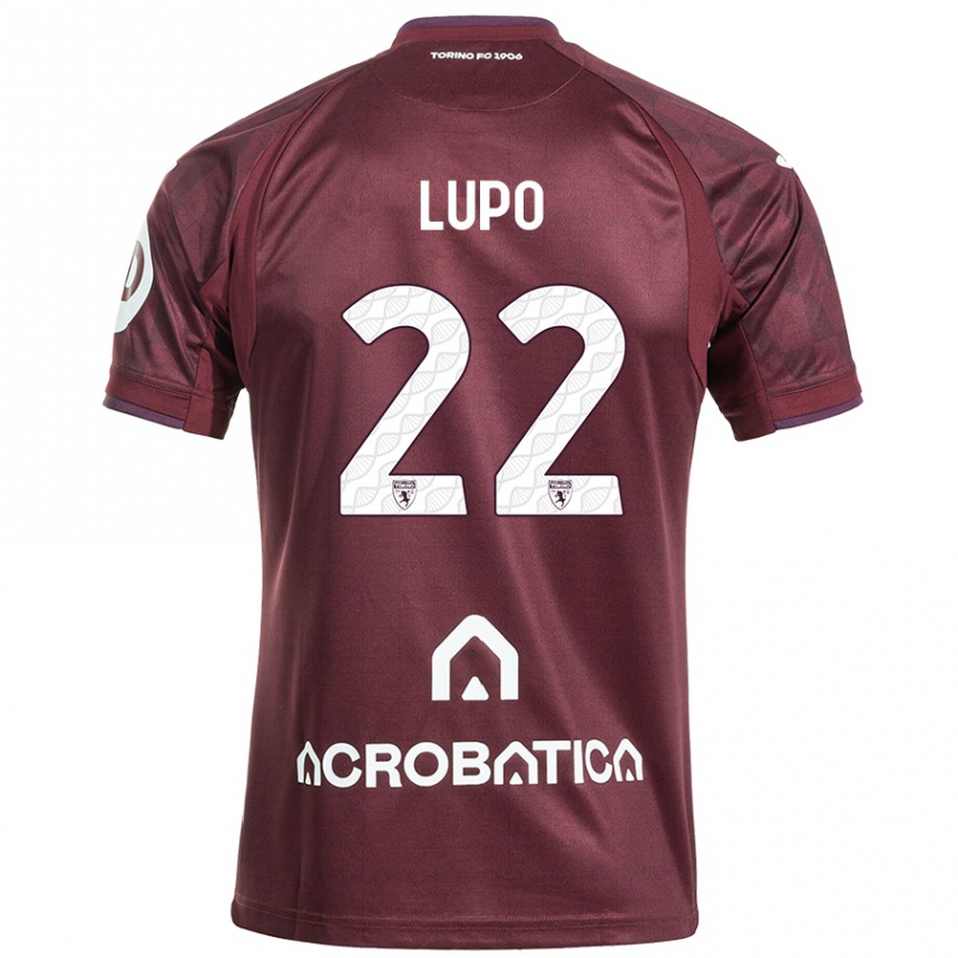 Niño Fútbol Camiseta Enrica Lupo #22 Granate Blanco 1ª Equipación 2024/25 Argentina