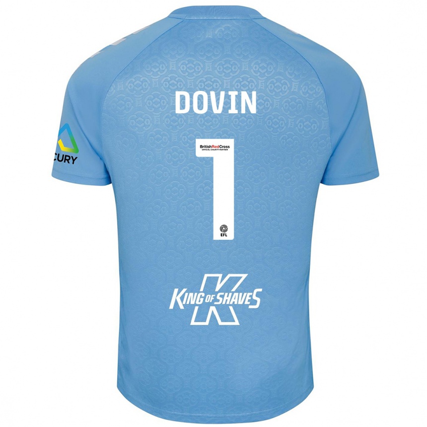 Niño Fútbol Camiseta Oliver Dovin #1 Azul Blanco 1ª Equipación 2024/25 Argentina