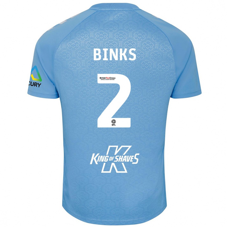 Niño Fútbol Camiseta Luis Binks #2 Azul Blanco 1ª Equipación 2024/25 Argentina