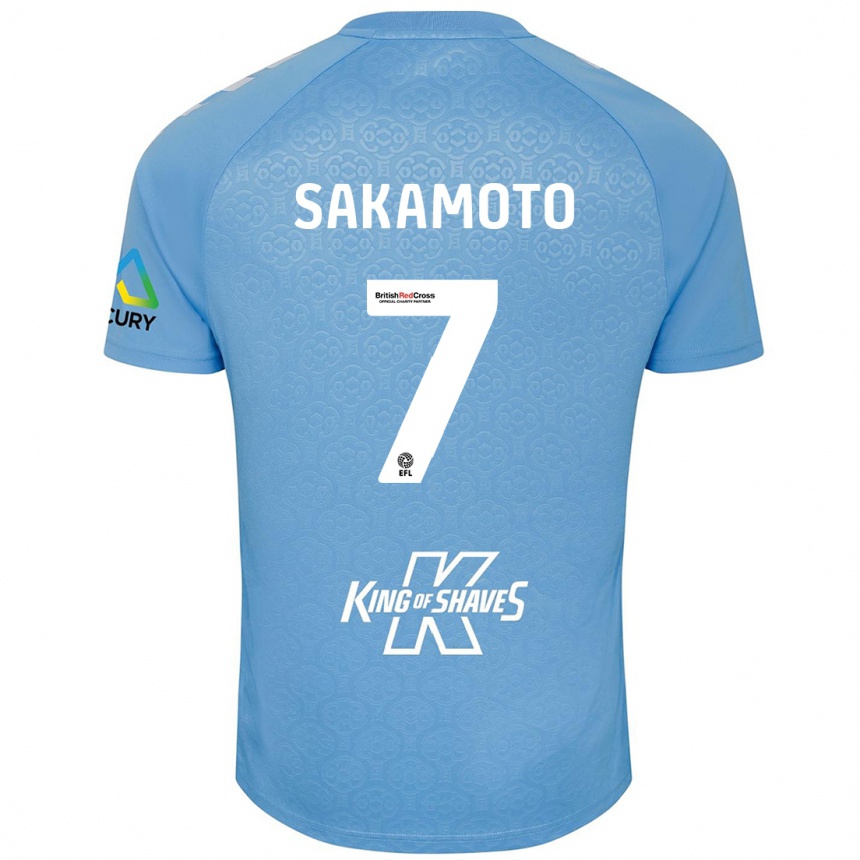 Niño Fútbol Camiseta Tatsuhiro Sakamoto #7 Azul Blanco 1ª Equipación 2024/25 Argentina