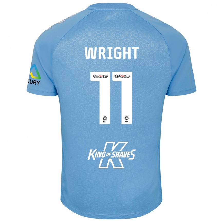 Niño Fútbol Camiseta Haji Wright #11 Azul Blanco 1ª Equipación 2024/25 Argentina