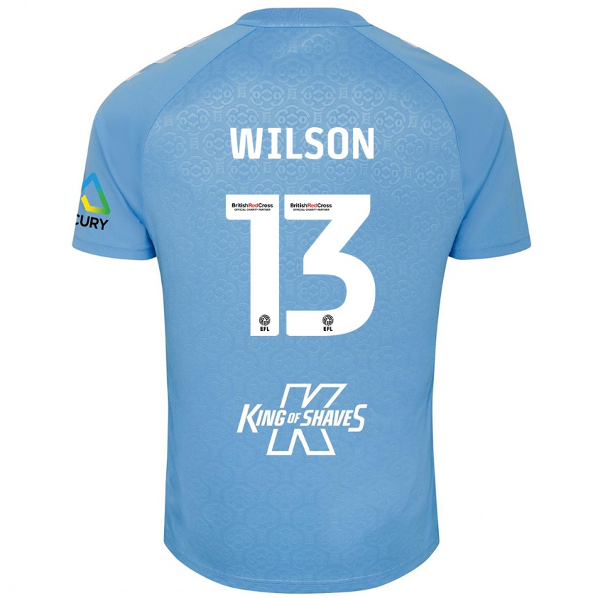 Niño Fútbol Camiseta Ben Wilson #13 Azul Blanco 1ª Equipación 2024/25 Argentina