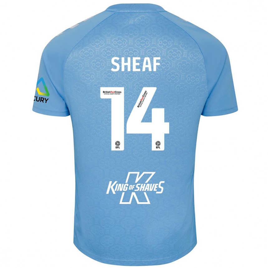 Niño Fútbol Camiseta Ben Sheaf #14 Azul Blanco 1ª Equipación 2024/25 Argentina