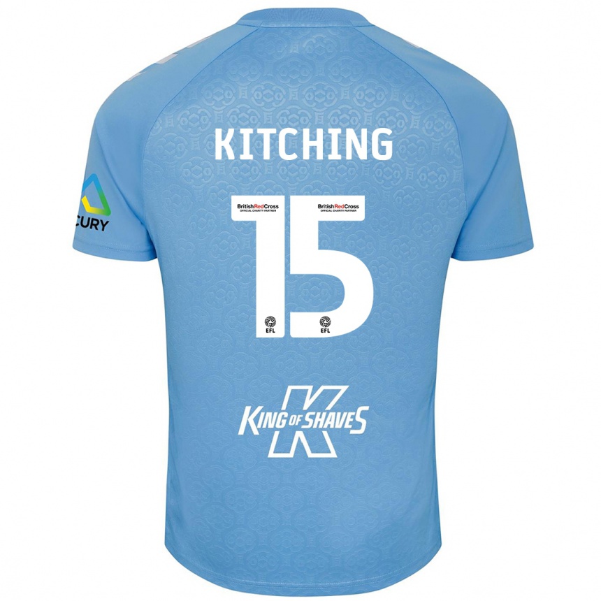 Niño Fútbol Camiseta Liam Kitching #15 Azul Blanco 1ª Equipación 2024/25 Argentina