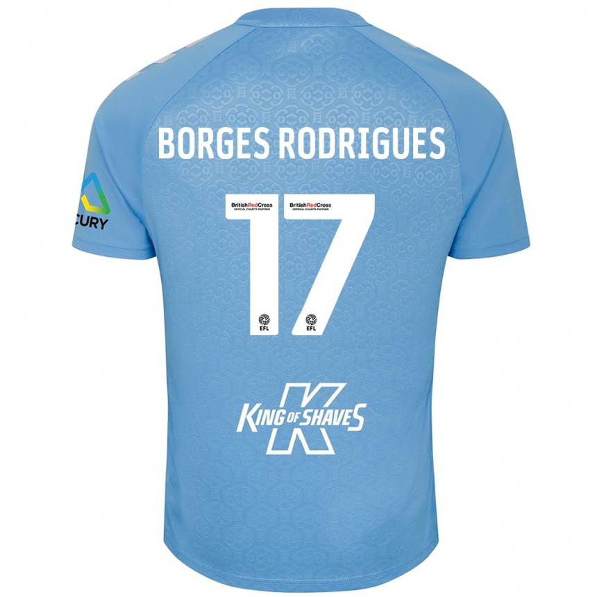 Niño Fútbol Camiseta Raphael Borges Rodrigues #17 Azul Blanco 1ª Equipación 2024/25 Argentina