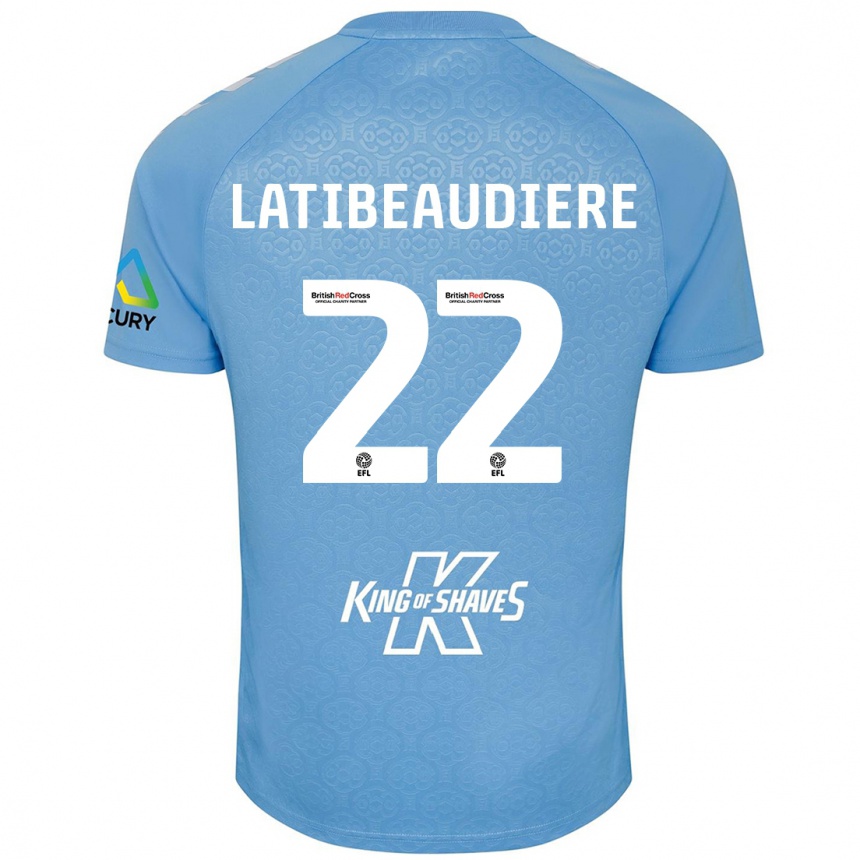 Niño Fútbol Camiseta Joel Latibeaudiere #22 Azul Blanco 1ª Equipación 2024/25 Argentina