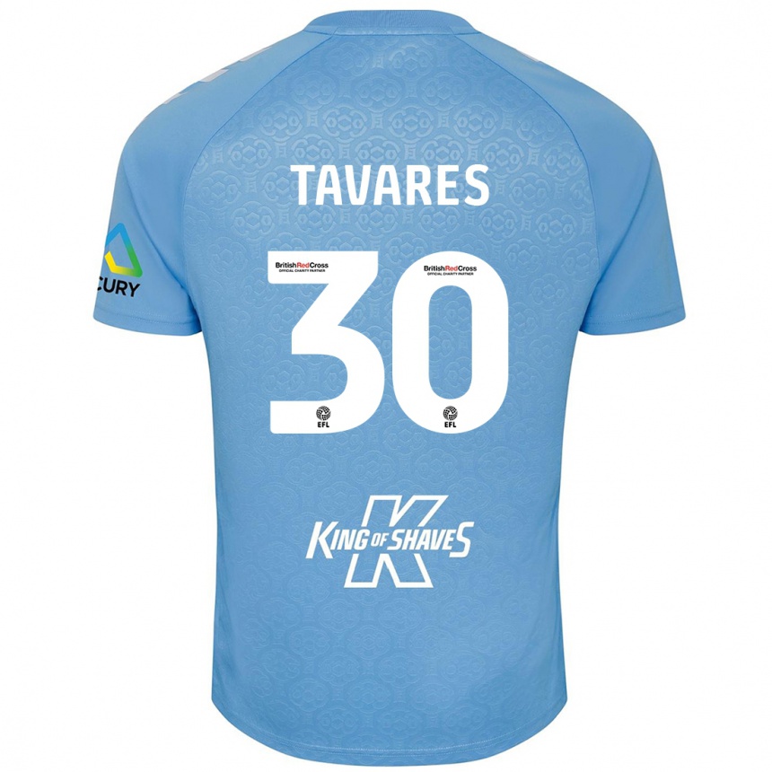 Niño Fútbol Camiseta Fábio Tavares #30 Azul Blanco 1ª Equipación 2024/25 Argentina