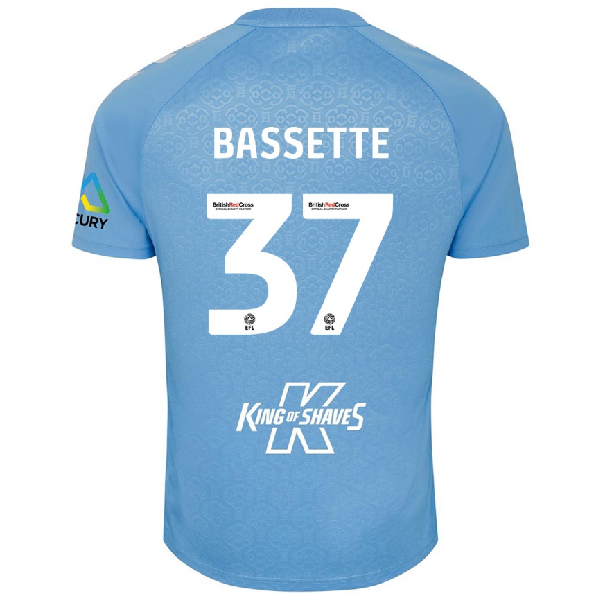 Niño Fútbol Camiseta Norman Bassette #37 Azul Blanco 1ª Equipación 2024/25 Argentina