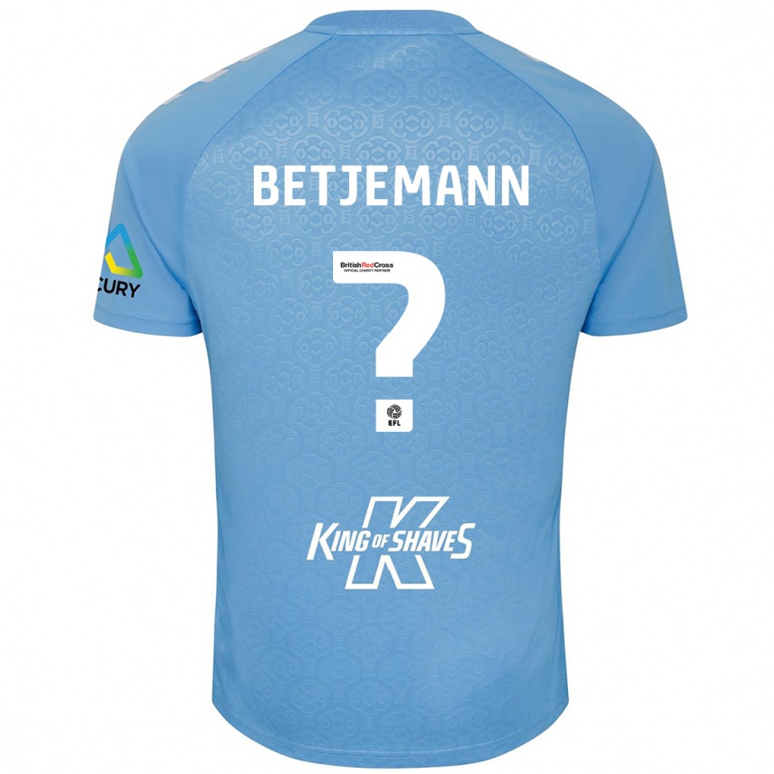 Niño Fútbol Camiseta Elliot Betjemann #0 Azul Blanco 1ª Equipación 2024/25 Argentina