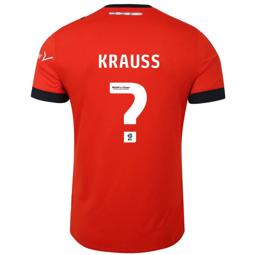 Niño Fútbol Camiseta Tom Krauß #0 Naranja Negro 1ª Equipación 2024/25 Argentina