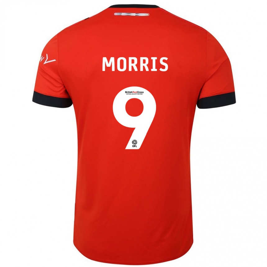 Niño Fútbol Camiseta Carlton Morris #9 Naranja Negro 1ª Equipación 2024/25 Argentina