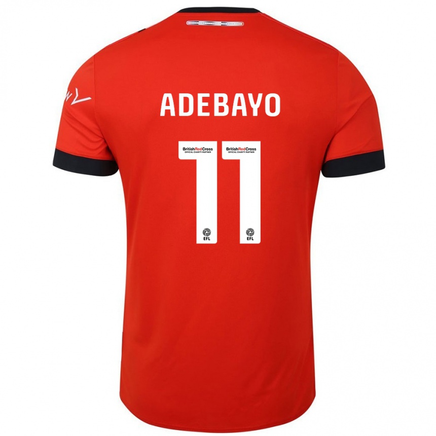 Niño Fútbol Camiseta Elijah Adebayo #11 Naranja Negro 1ª Equipación 2024/25 Argentina