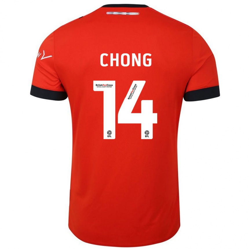 Niño Fútbol Camiseta Tahith Chong #14 Naranja Negro 1ª Equipación 2024/25 Argentina