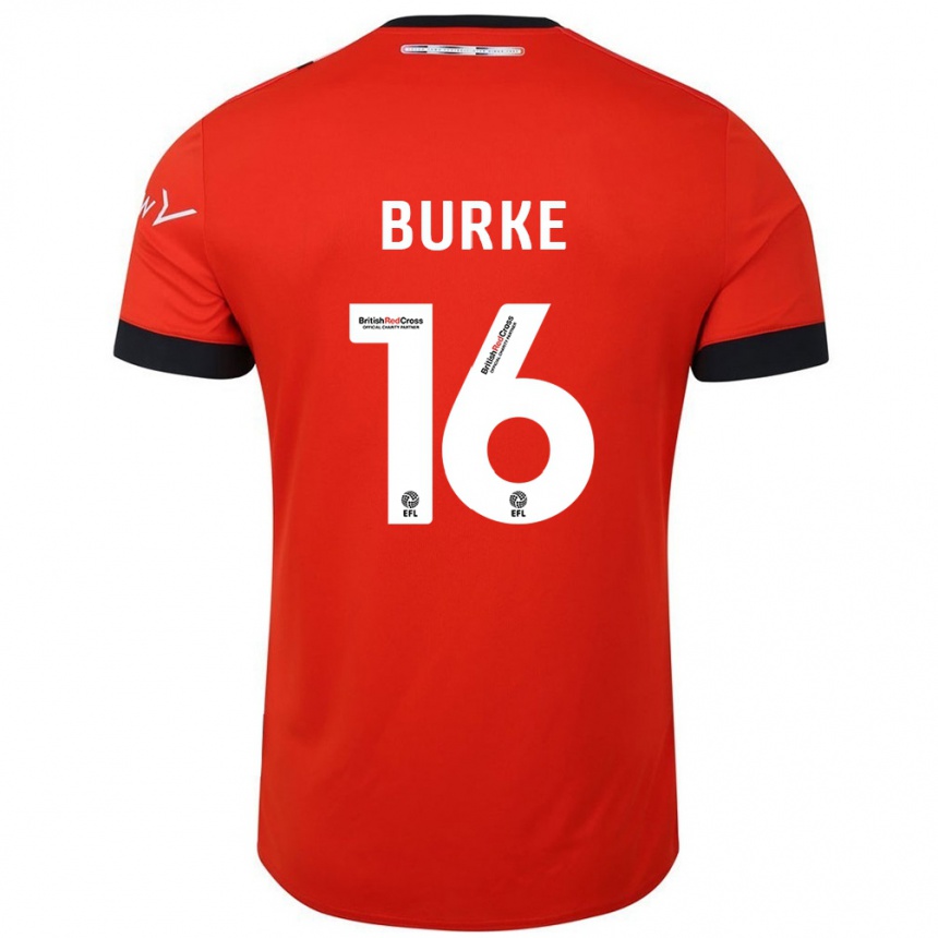 Niño Fútbol Camiseta Reece Burke #16 Naranja Negro 1ª Equipación 2024/25 Argentina