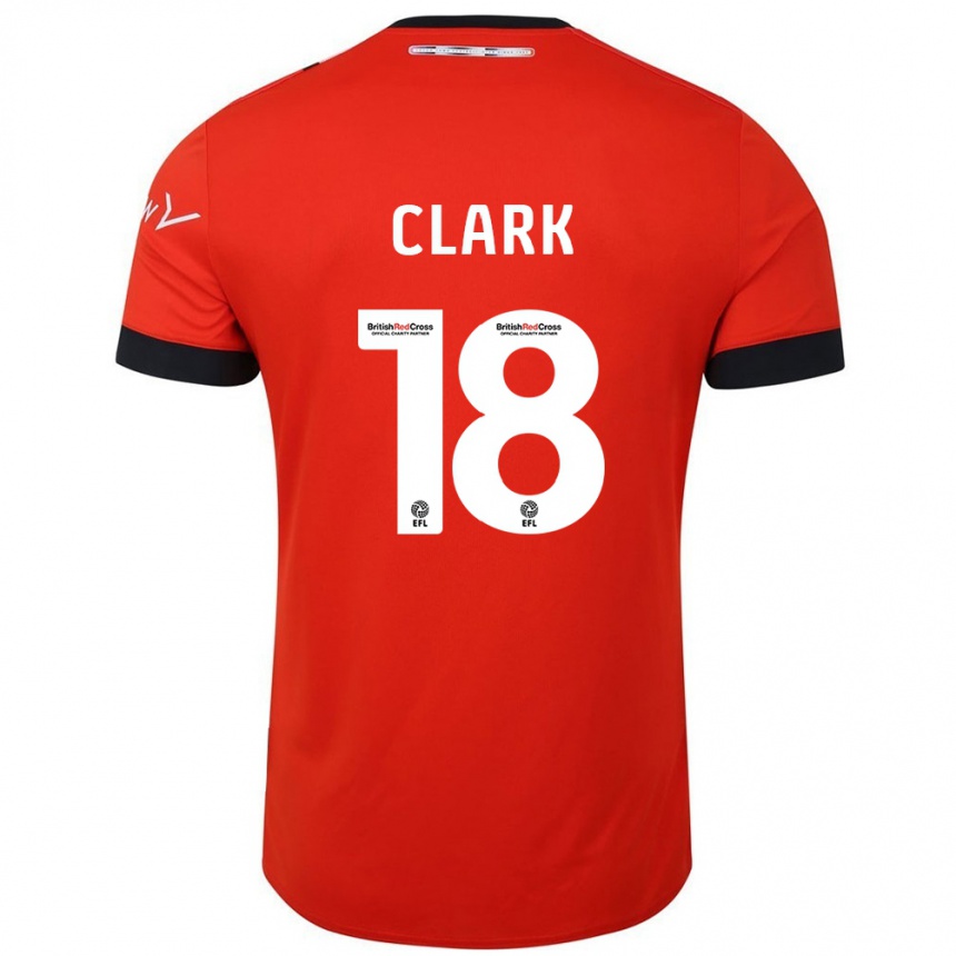 Niño Fútbol Camiseta Jordan Clark #18 Naranja Negro 1ª Equipación 2024/25 Argentina