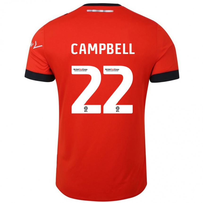 Niño Fútbol Camiseta Allan Campbell #22 Naranja Negro 1ª Equipación 2024/25 Argentina