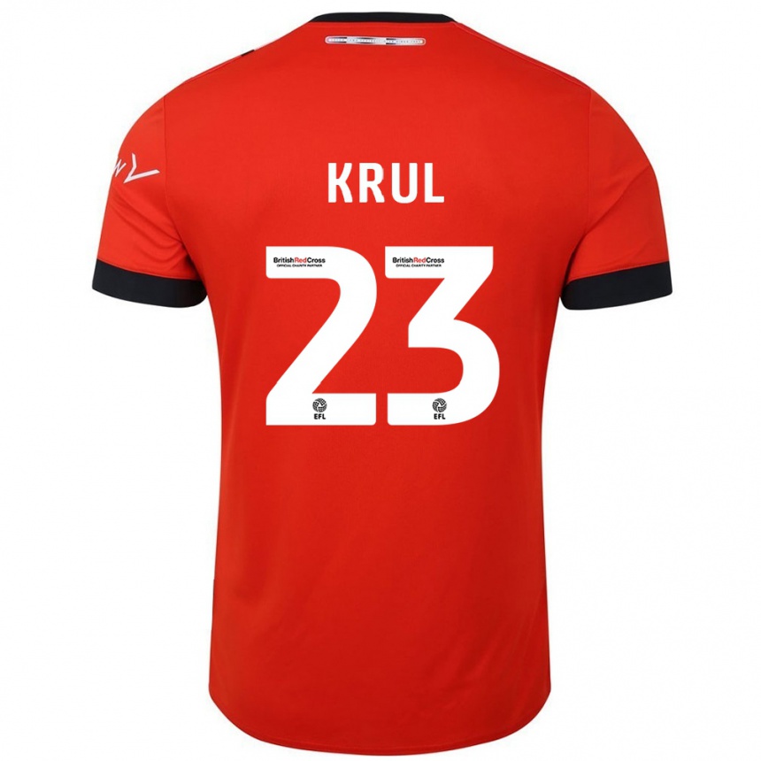 Niño Fútbol Camiseta Tim Krul #23 Naranja Negro 1ª Equipación 2024/25 Argentina