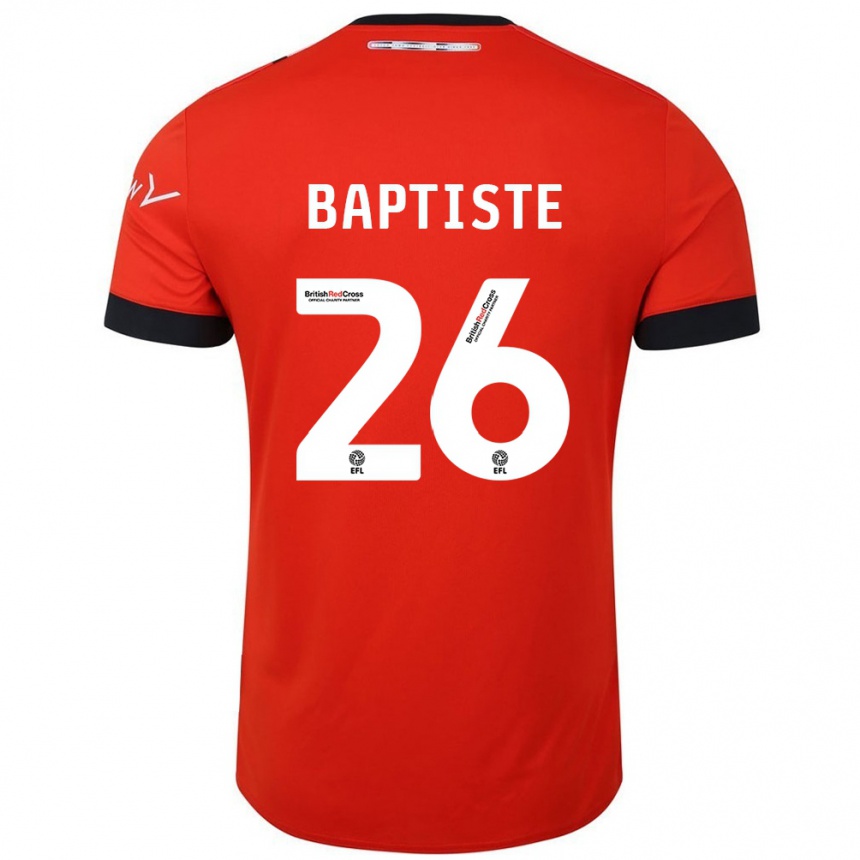 Niño Fútbol Camiseta Shandon Baptiste #26 Naranja Negro 1ª Equipación 2024/25 Argentina