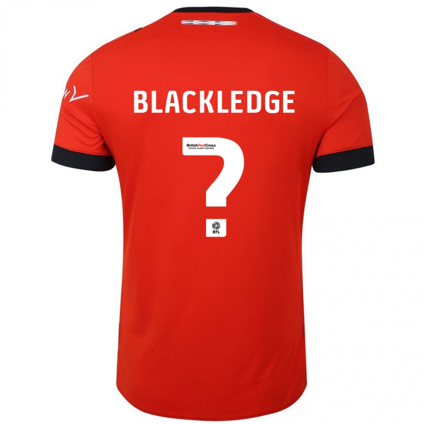 Niño Fútbol Camiseta Henry Blackledge #0 Naranja Negro 1ª Equipación 2024/25 Argentina