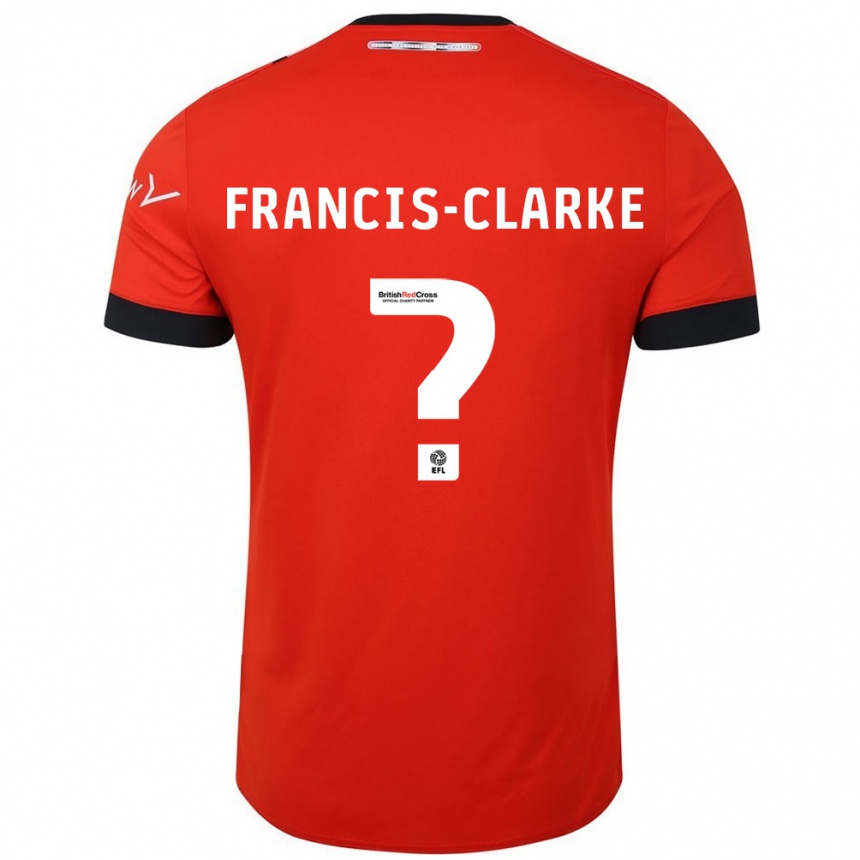 Niño Fútbol Camiseta Aidan Francis-Clarke #0 Naranja Negro 1ª Equipación 2024/25 Argentina