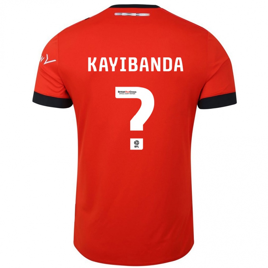 Niño Fútbol Camiseta Claude Kayibanda #0 Naranja Negro 1ª Equipación 2024/25 Argentina