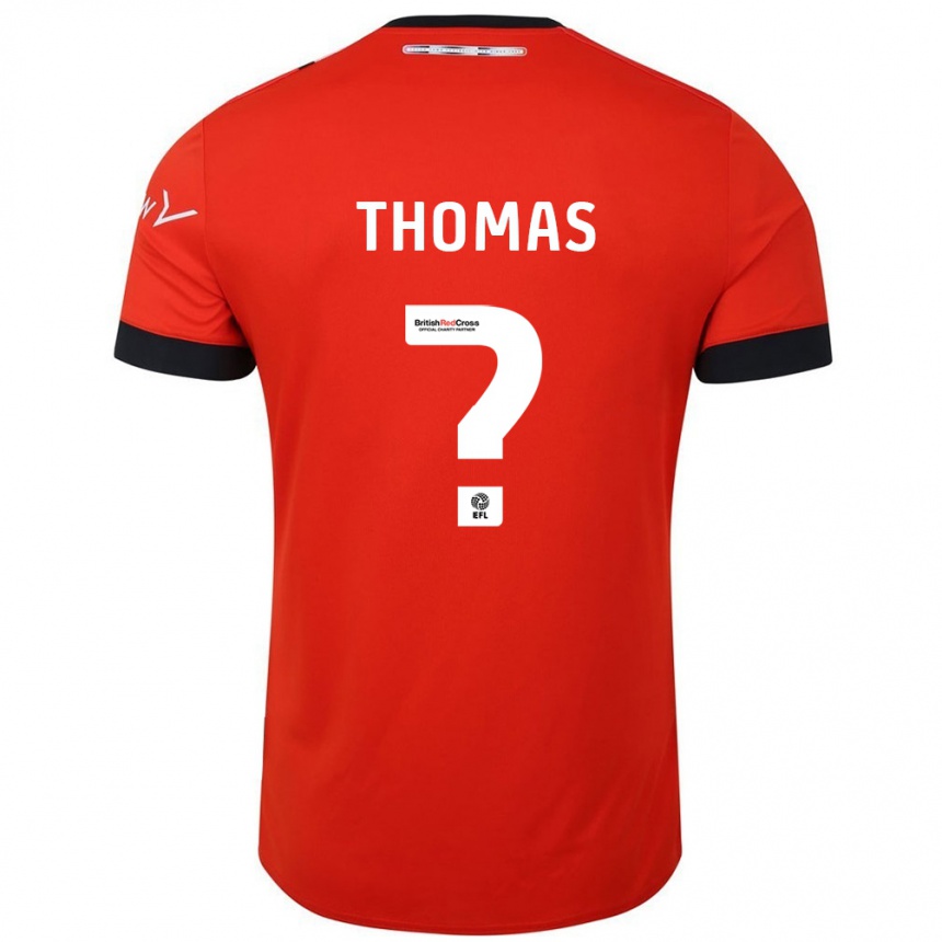 Niño Fútbol Camiseta Lucas Thomas #0 Naranja Negro 1ª Equipación 2024/25 Argentina