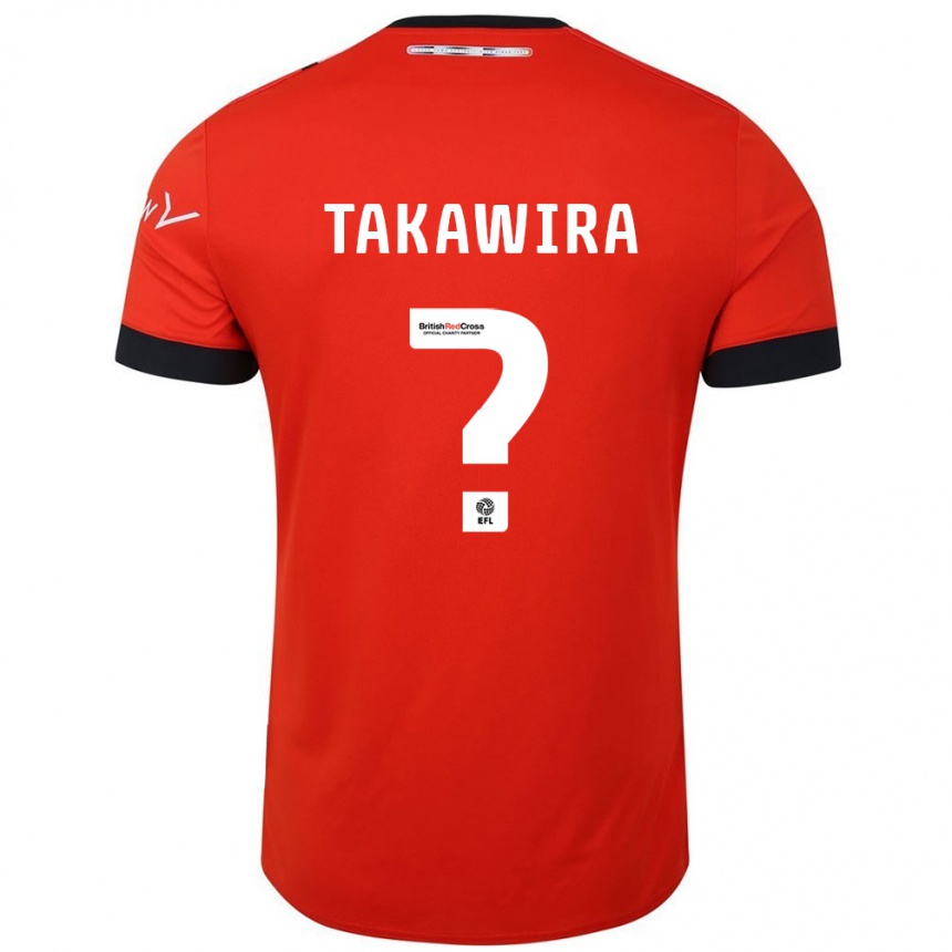 Niño Fútbol Camiseta Matthew Takawira #0 Naranja Negro 1ª Equipación 2024/25 Argentina