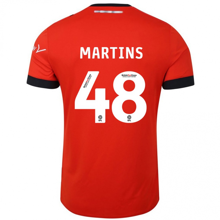 Niño Fútbol Camiseta Dominic Dos Santos Martins #48 Naranja Negro 1ª Equipación 2024/25 Argentina