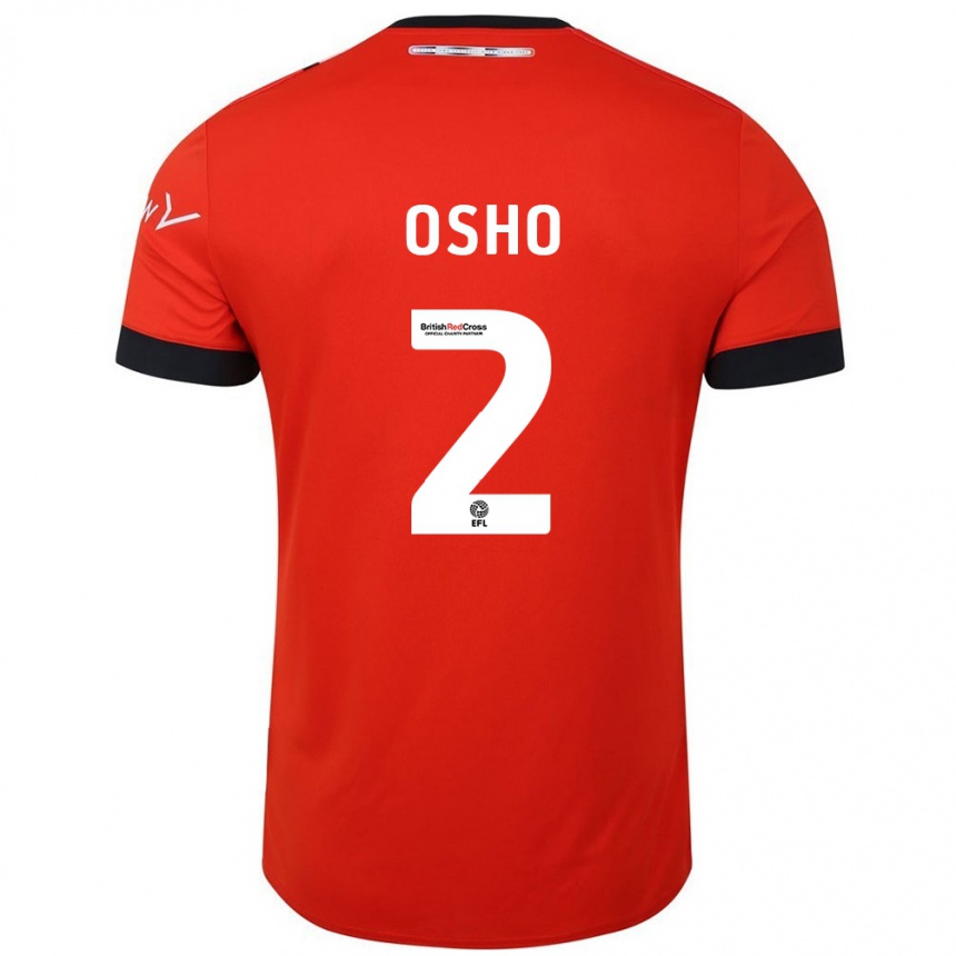 Niño Fútbol Camiseta Gabriel Osho #2 Naranja Negro 1ª Equipación 2024/25 Argentina