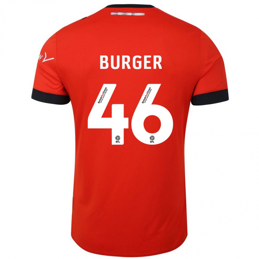 Niño Fútbol Camiseta Jake Burger #46 Naranja Negro 1ª Equipación 2024/25 Argentina