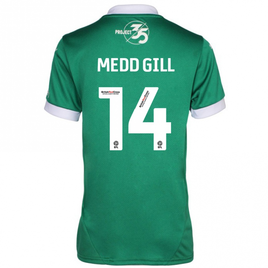 Niño Fútbol Camiseta Tamsin Medd-Gill #14 Verde Blanco 1ª Equipación 2024/25 Argentina