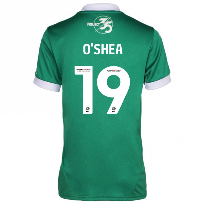 Niño Fútbol Camiseta Erin O'shea #19 Verde Blanco 1ª Equipación 2024/25 Argentina