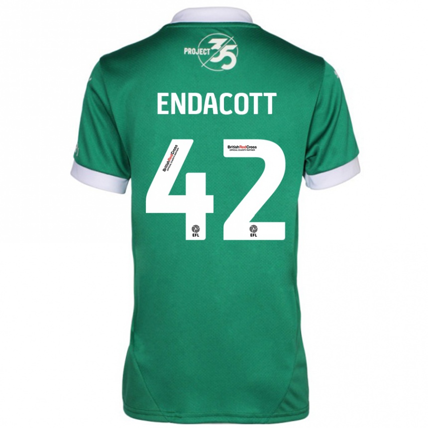 Niño Fútbol Camiseta Jack Endacott #42 Verde Blanco 1ª Equipación 2024/25 Argentina