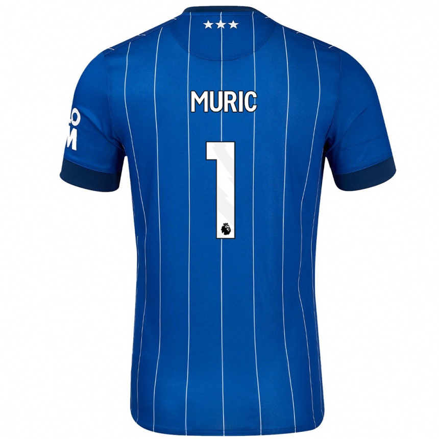 Niño Fútbol Camiseta Arijanet Muric #1 Azul Marino 1ª Equipación 2024/25 Argentina