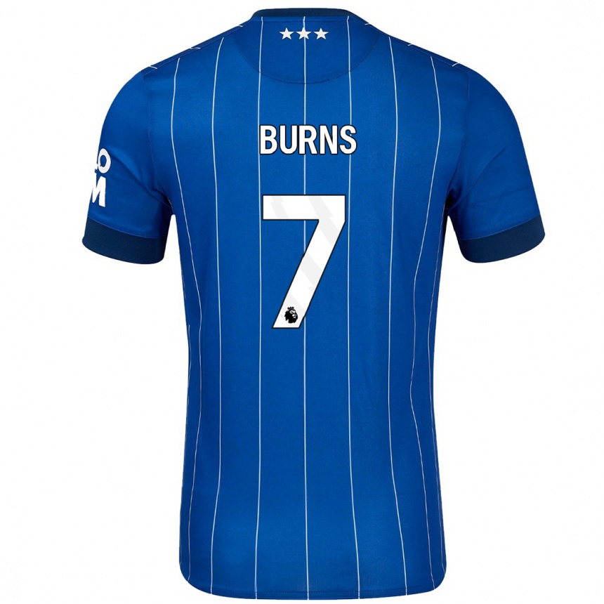 Niño Fútbol Camiseta Wes Burns #7 Azul Marino 1ª Equipación 2024/25 Argentina