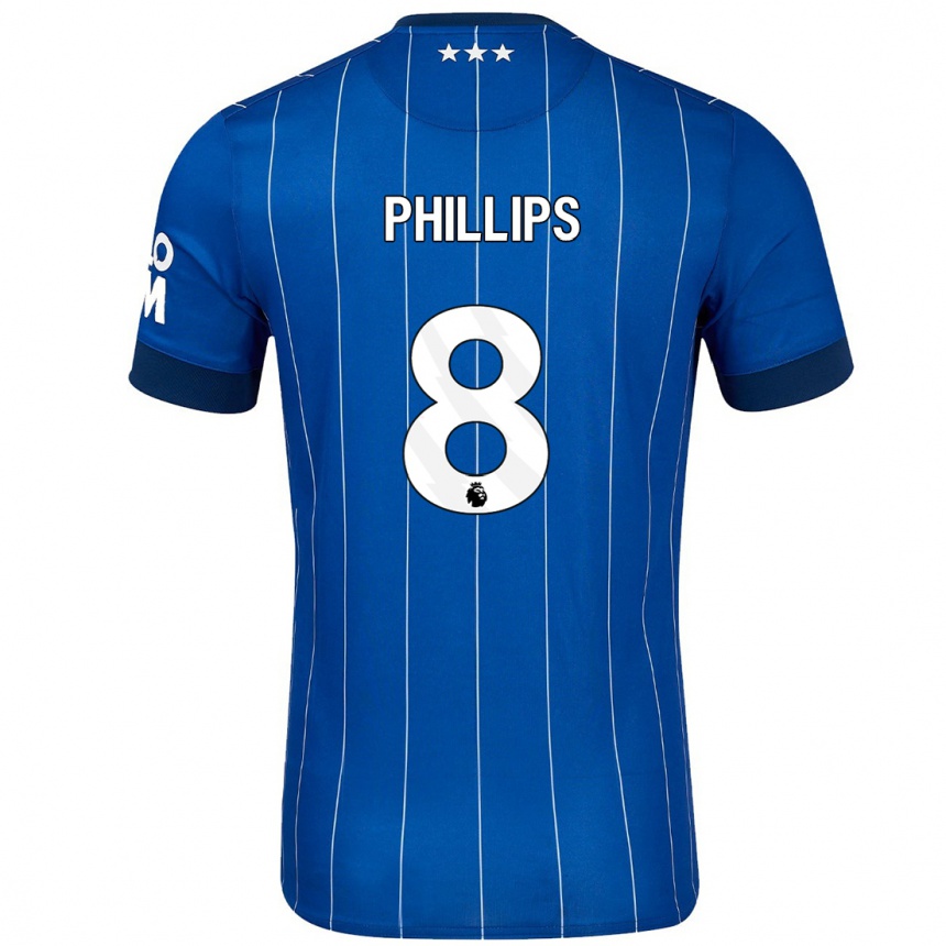 Niño Fútbol Camiseta Kalvin Phillips #8 Azul Marino 1ª Equipación 2024/25 Argentina