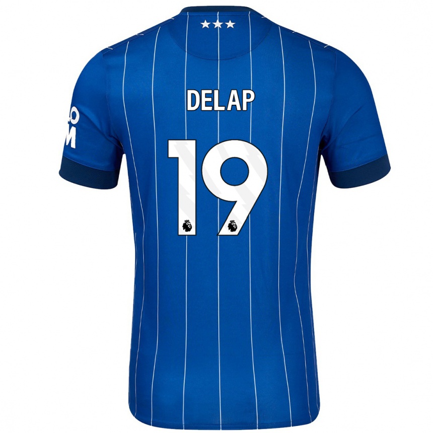 Niño Fútbol Camiseta Liam Delap #19 Azul Marino 1ª Equipación 2024/25 Argentina