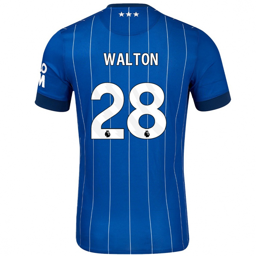 Niño Fútbol Camiseta Christian Walton #28 Azul Marino 1ª Equipación 2024/25 Argentina