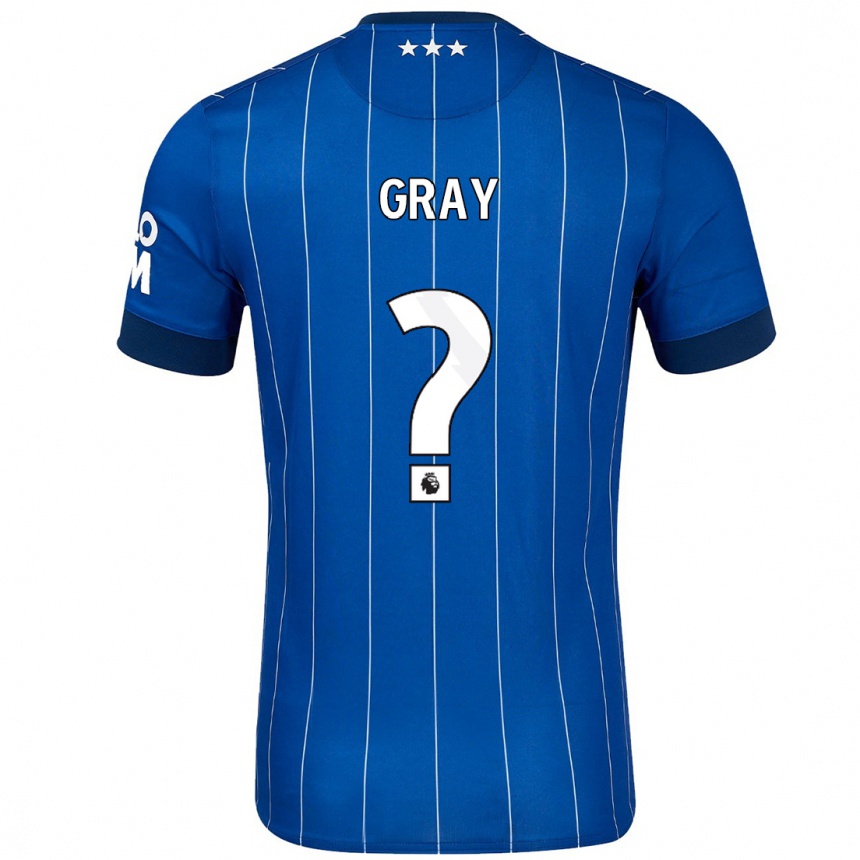 Niño Fútbol Camiseta Henry Gray #0 Azul Marino 1ª Equipación 2024/25 Argentina