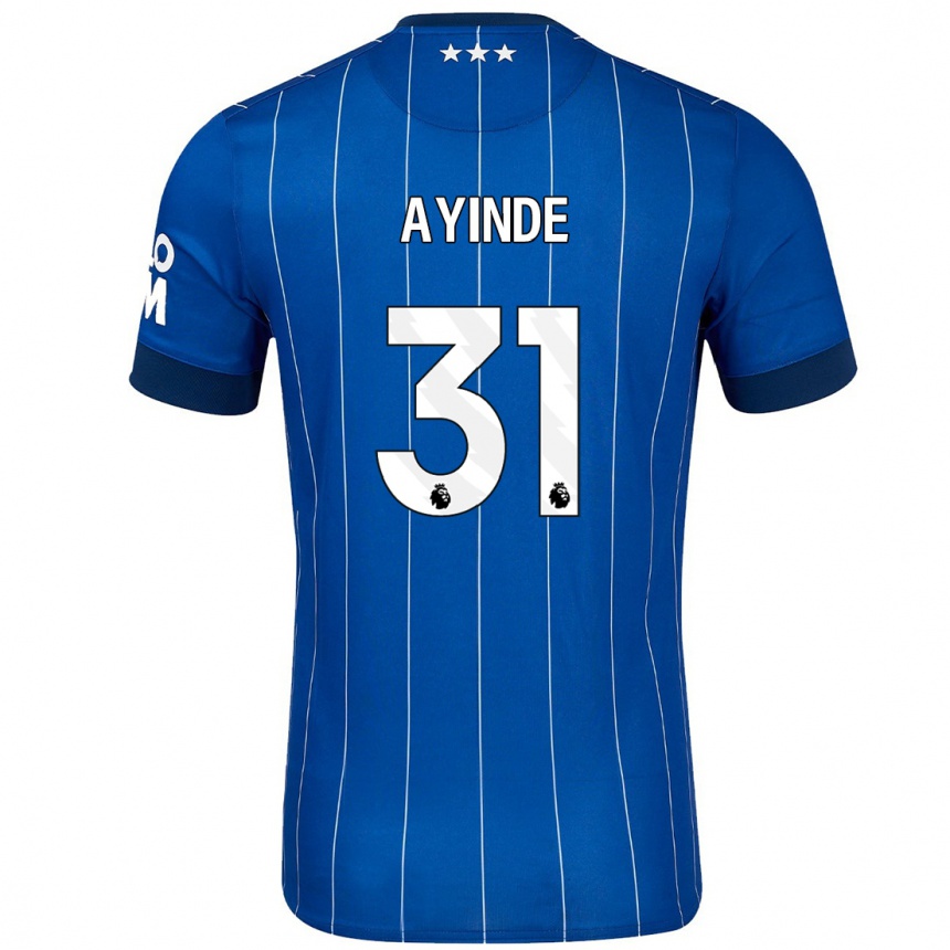 Niño Fútbol Camiseta Leon Ayinde #31 Azul Marino 1ª Equipación 2024/25 Argentina