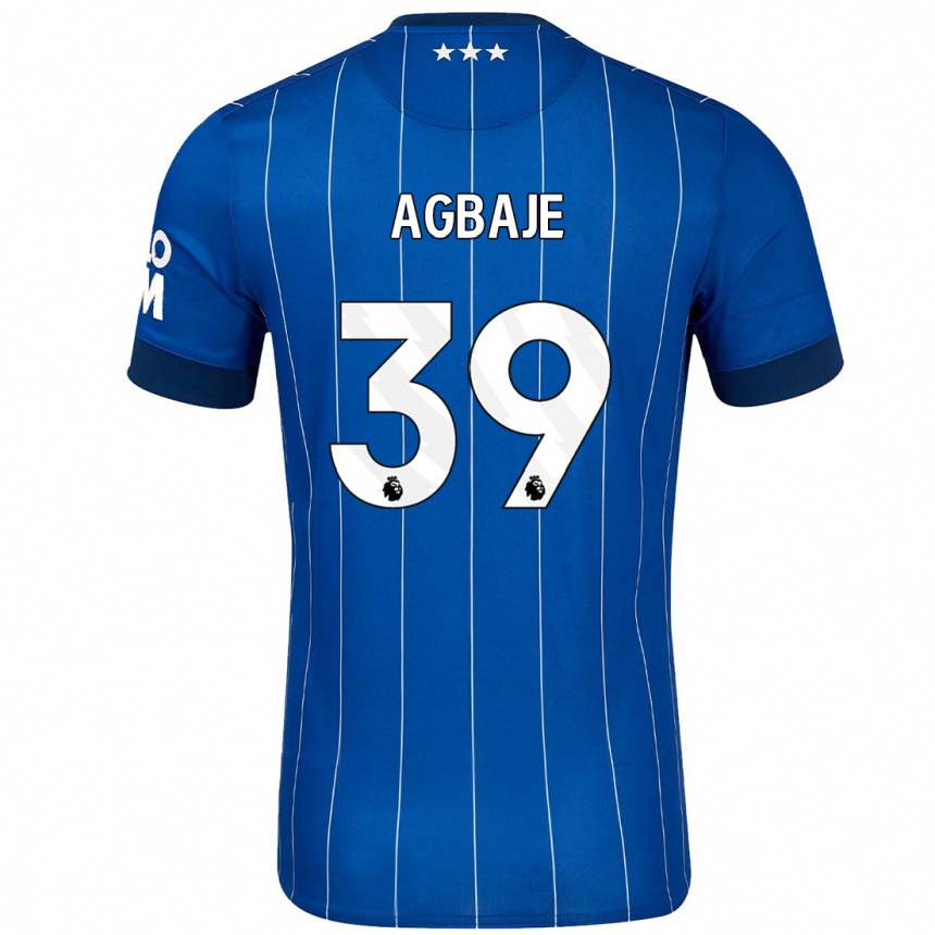 Niño Fútbol Camiseta Edwin Agbaje #39 Azul Marino 1ª Equipación 2024/25 Argentina