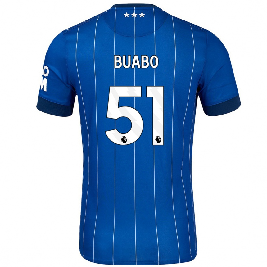 Niño Fútbol Camiseta Gerard Buabo #51 Azul Marino 1ª Equipación 2024/25 Argentina